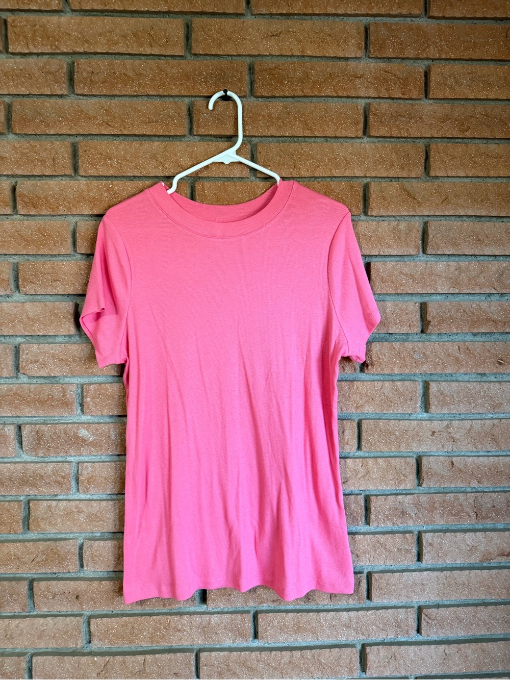 A New Day ribbed slim fit women’s crewneck tee- Pink